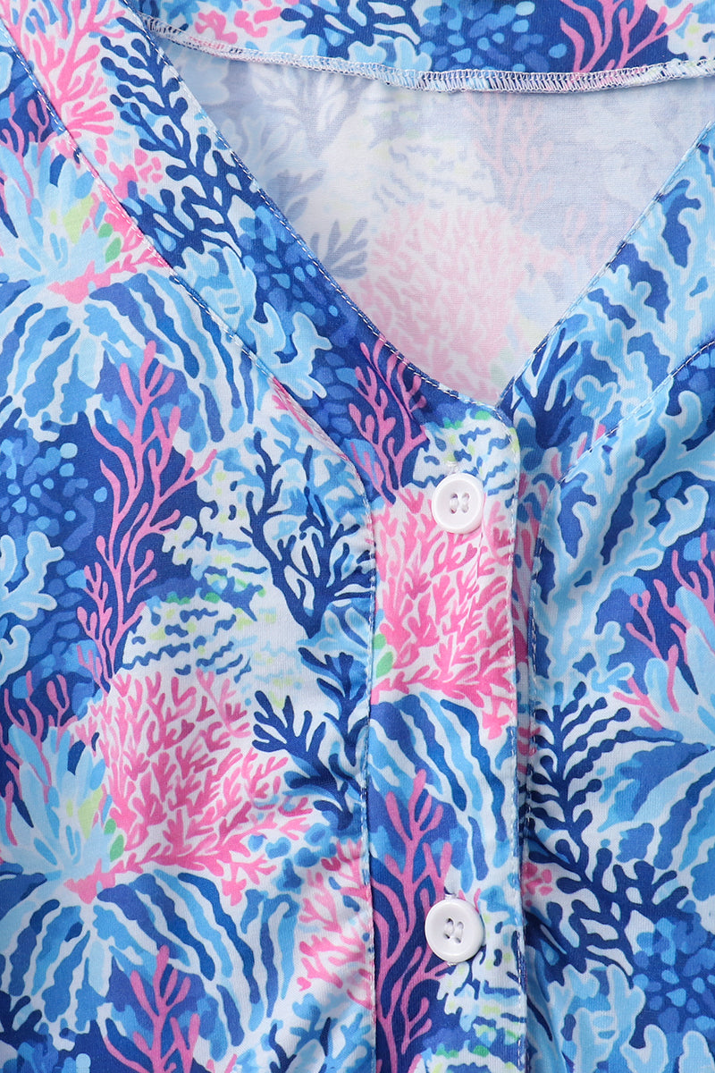 Blue marine creature dress for mommy