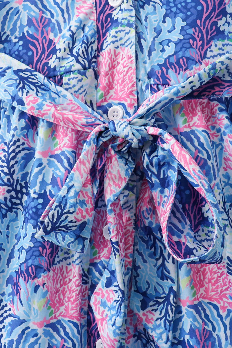 Blue marine creature dress for mommy
