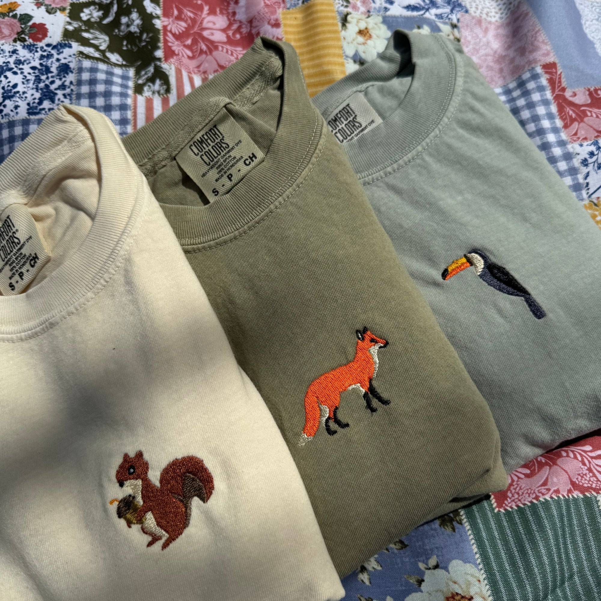 Squirrel Embroidered T-Shirt