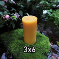 3x6 Beeswax Pillar Candle