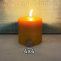 4" x 4" Beeswax Pillar Candles