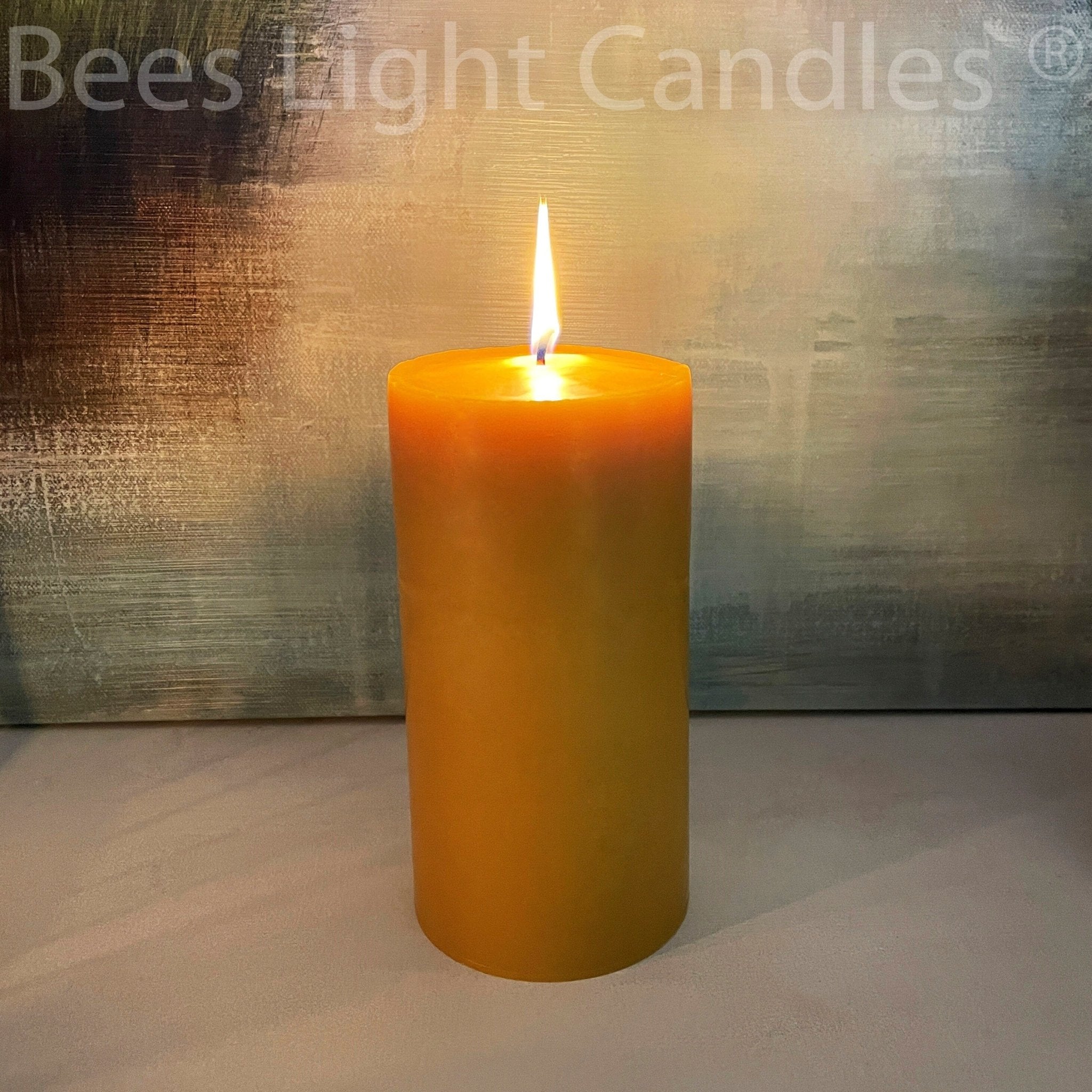 4" x 8" Beeswax Pillar Candles