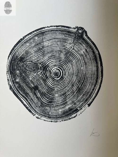 Aspen Tree Ring Print – Carson, New Mexico – 18x24 Original Signed Woodcut
