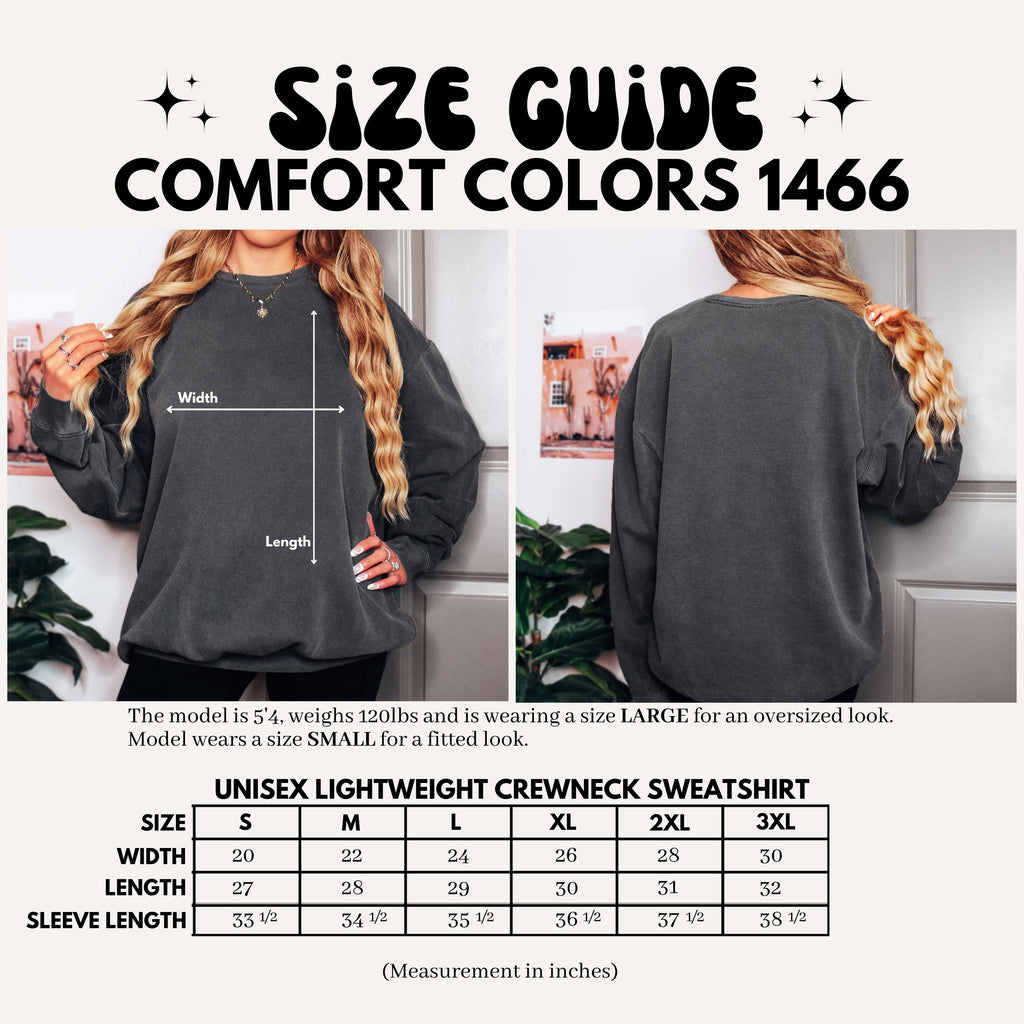 Botanical Floral Bouquet Garment Dyed Comfort Colors Sweatshirt