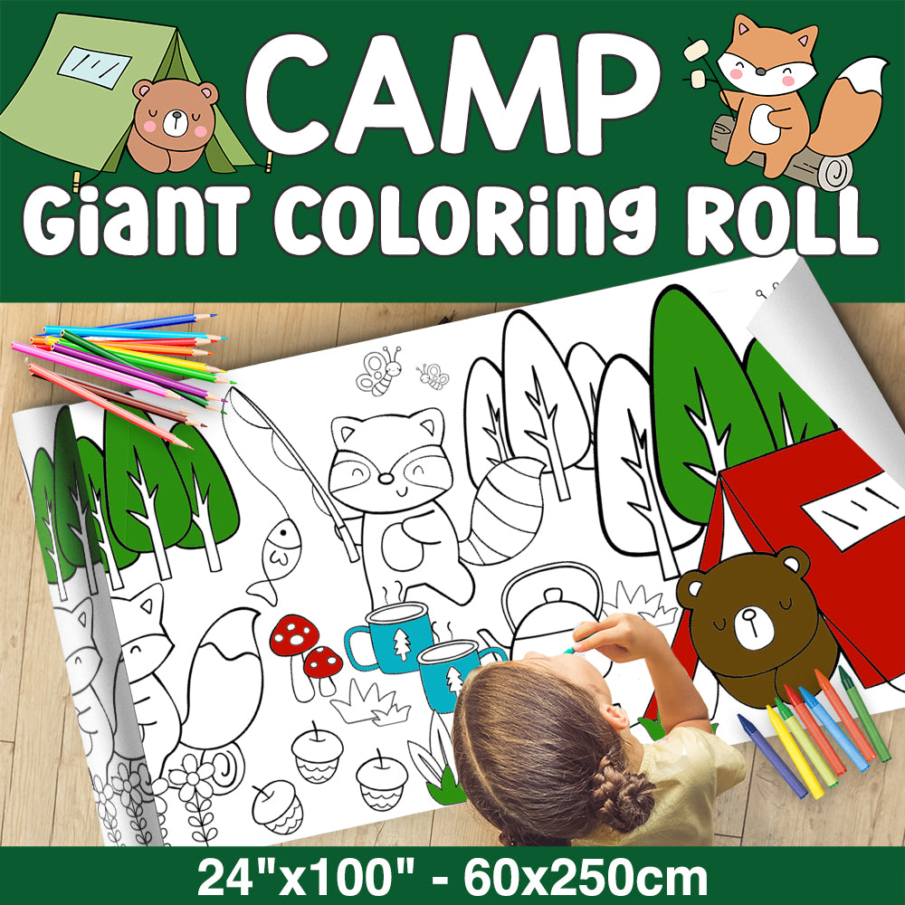 GIANT Coloring Paper Activity Roll for Kids, 24"x100", FARM