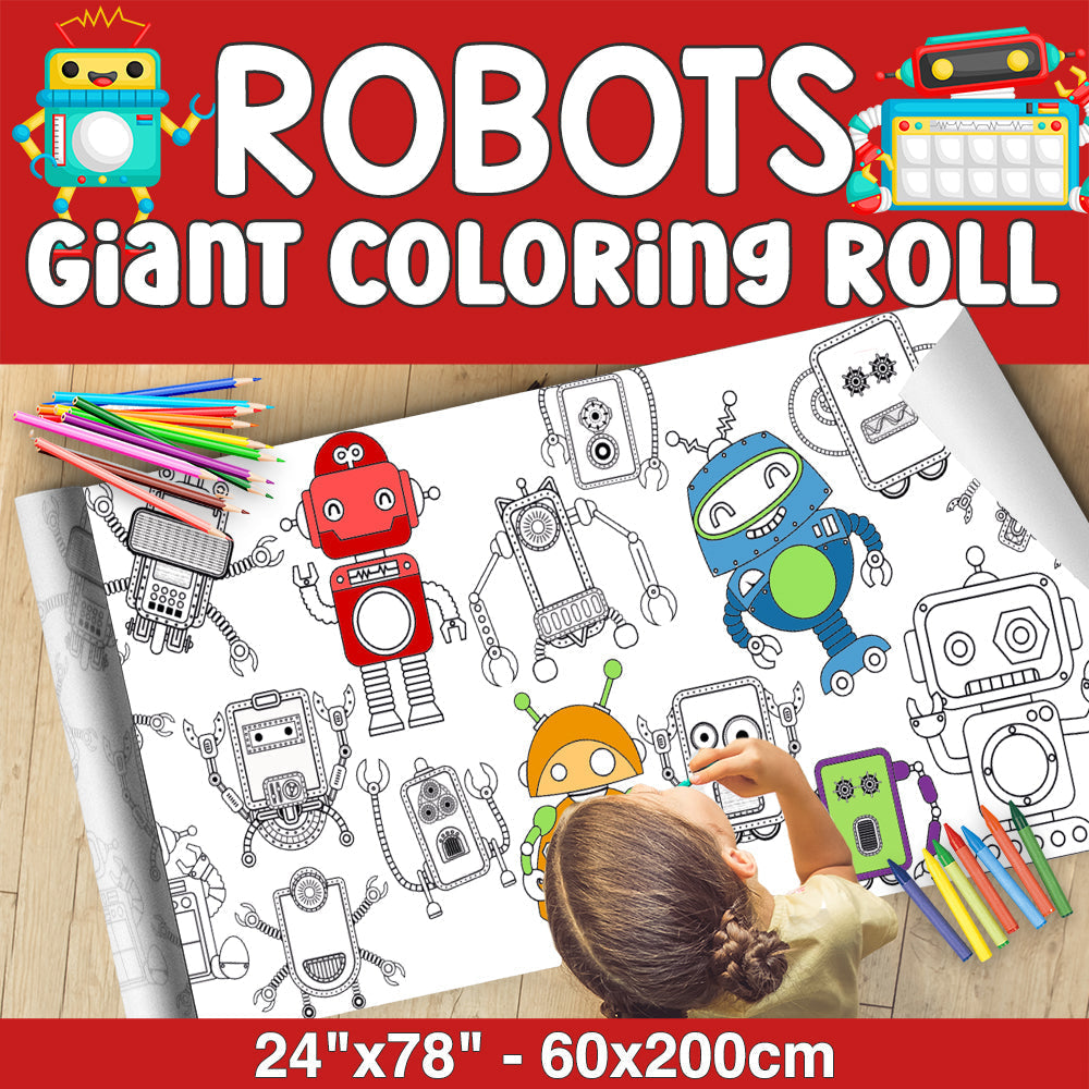 GIANT Coloring Paper Activity Roll for Kids, 24"x100", FARM