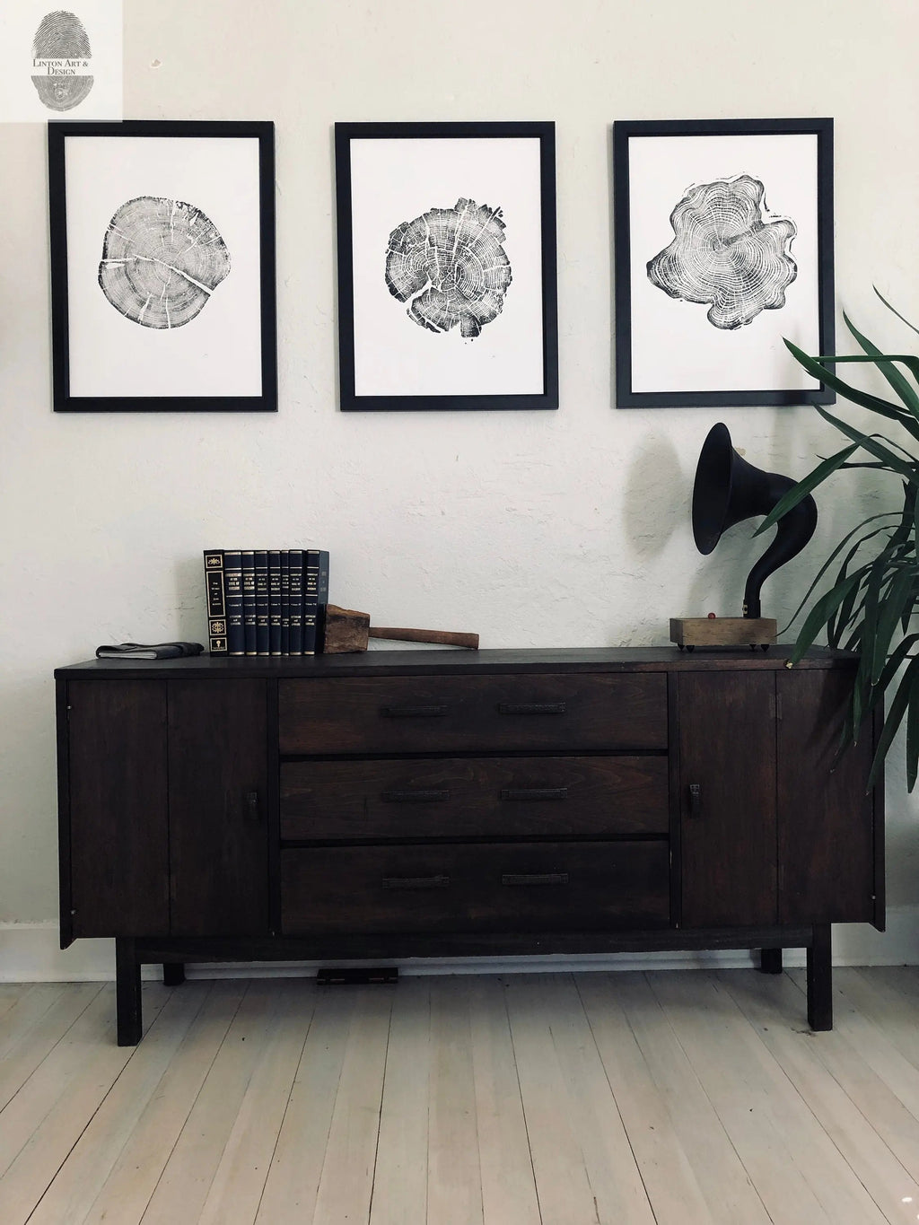 Grand Tetons, Alaska Art, Wyoming Art, Idaho Art, Tree Ring Art, Woodcut print, Biology Gifts, tree ring prints - 18x24 each print