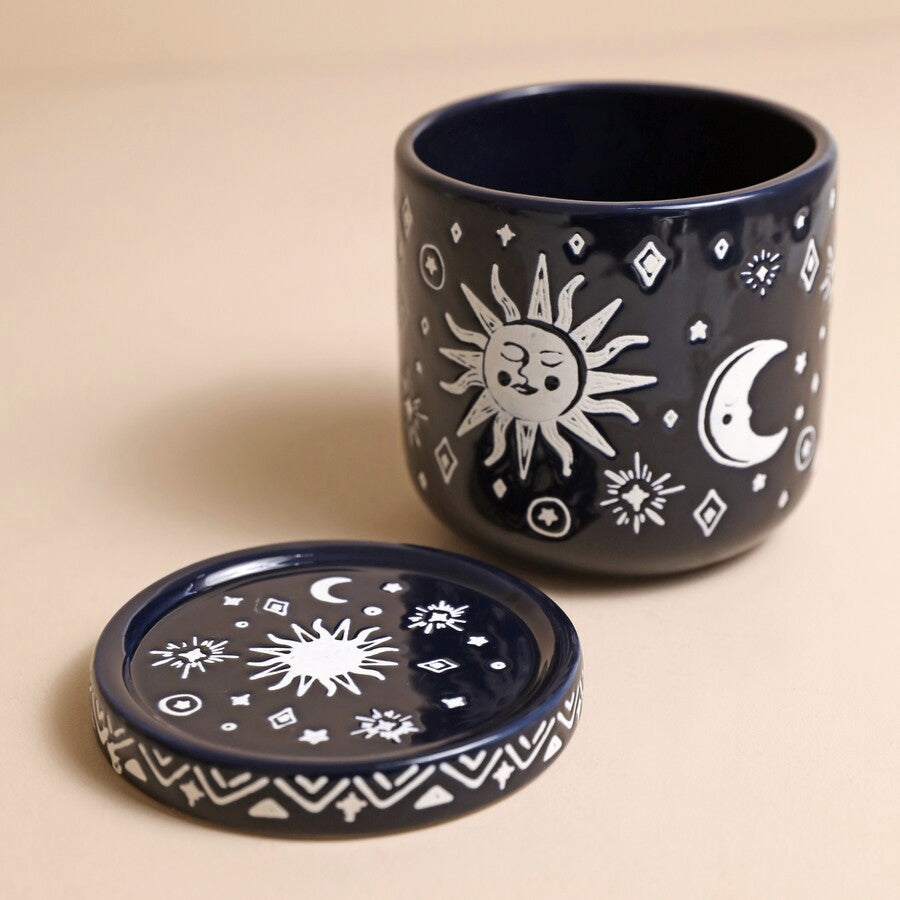 Midnight Sun & Moon Phases Planter