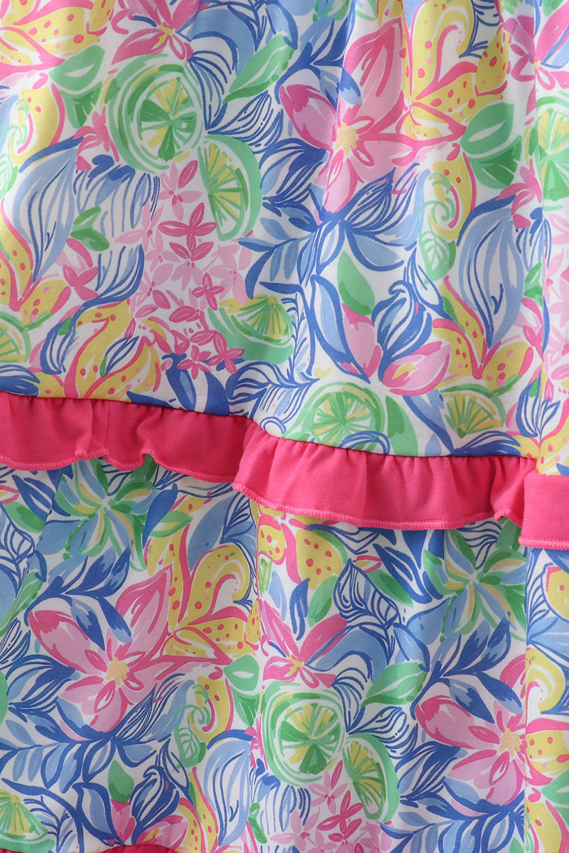Tropical floral matching dress for mom