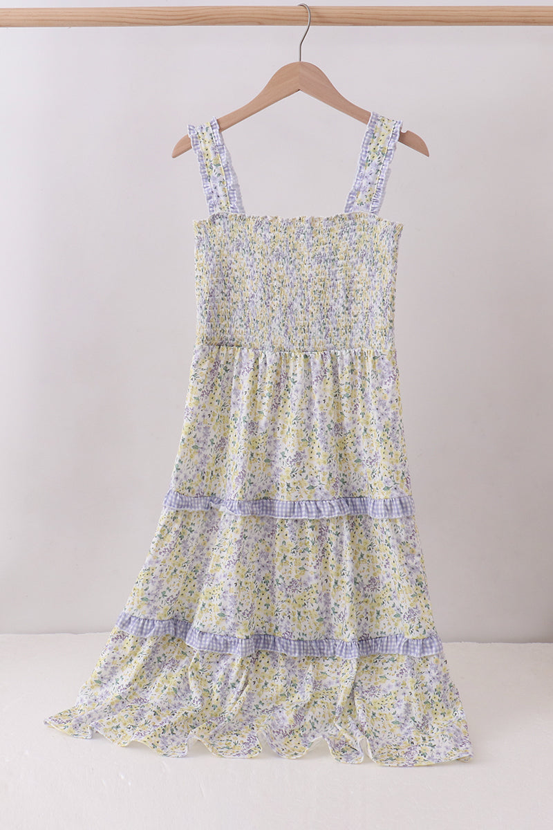 Golden meadow floral dress for mom