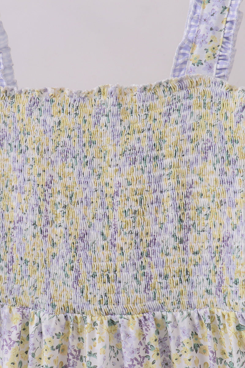 Golden meadow floral dress for mom