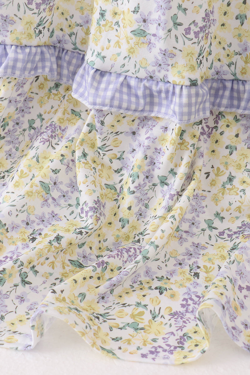 Golden meadow floral dress for mom