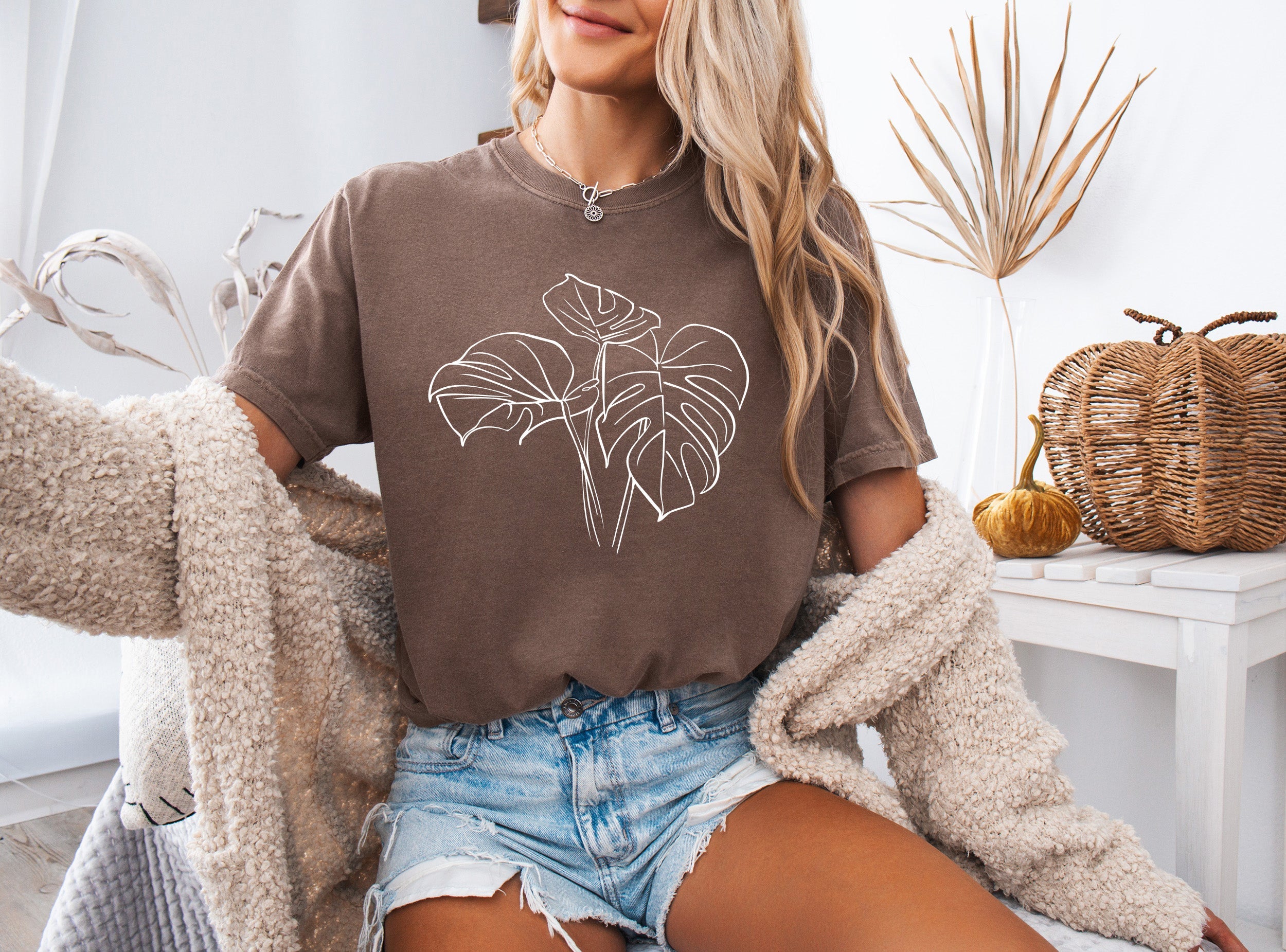 Monstera botanical Comfort Colors T Shirt