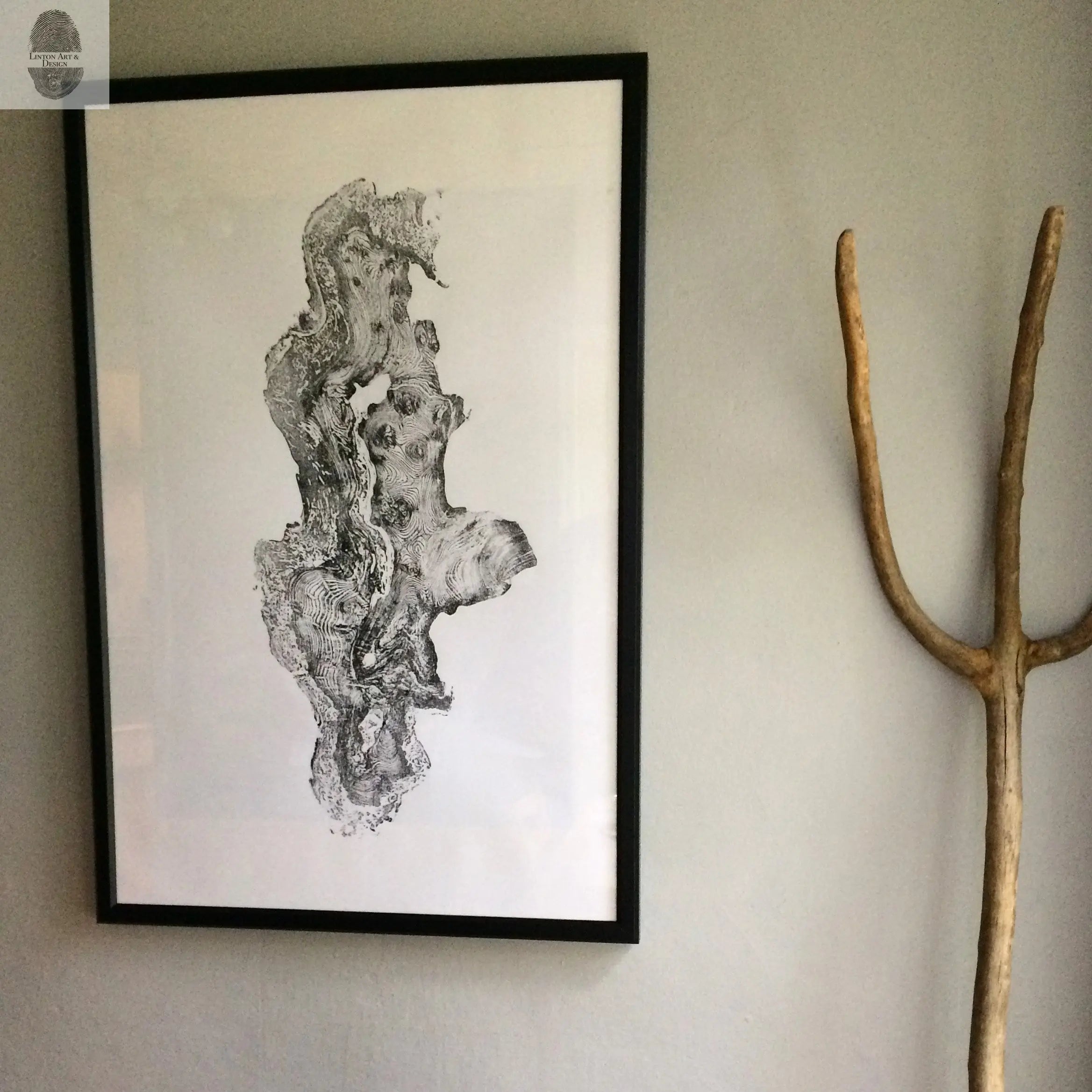 Redwood Burl, Tree Ring Print, Woodcut print, Tree of Life, , 24x36 print, Signed original Print