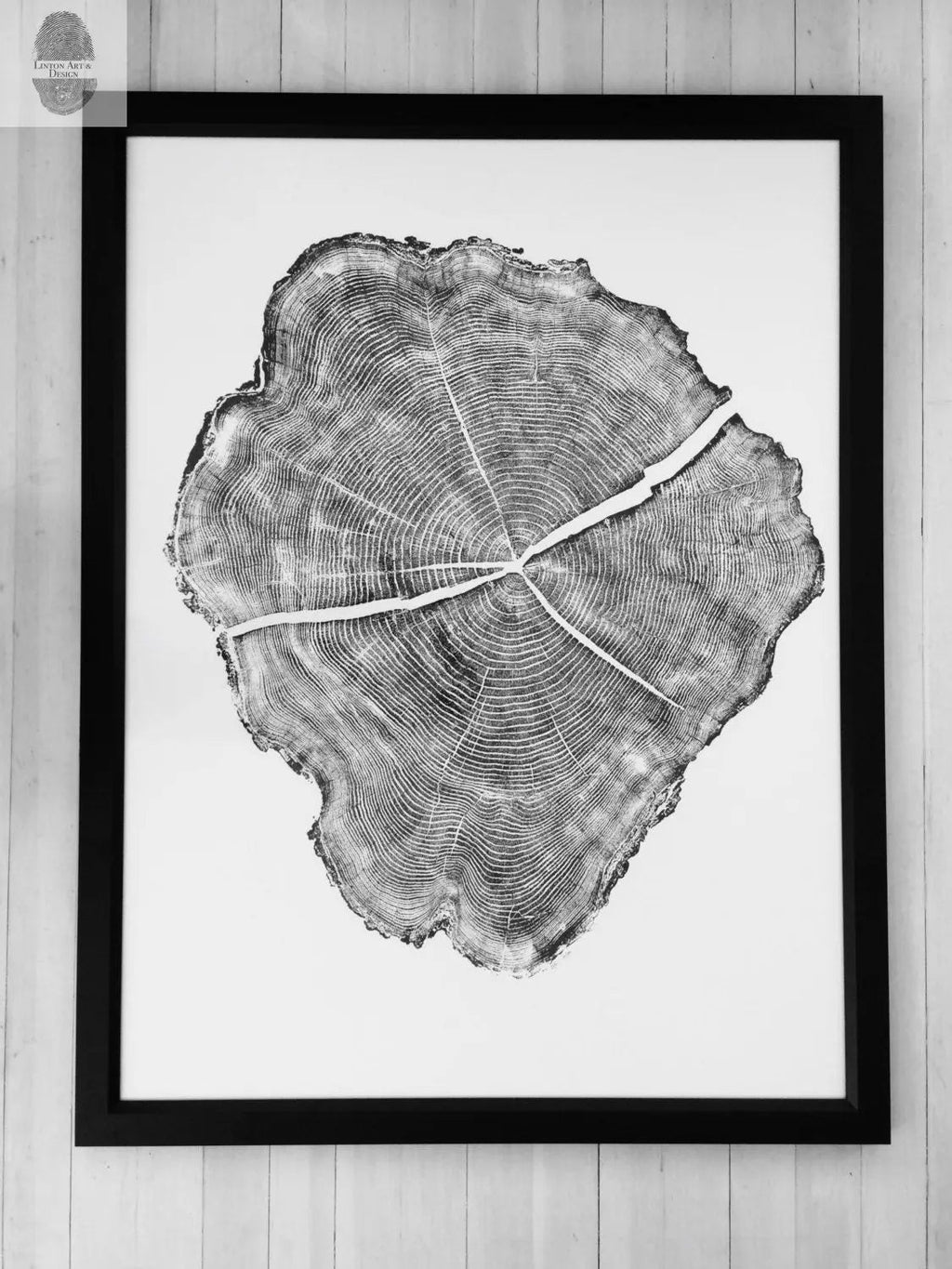 Tree Stump Print, Utah Art, Tree Blocks, Woodcut Print, Forestry, Signed Original, 36x48 inches