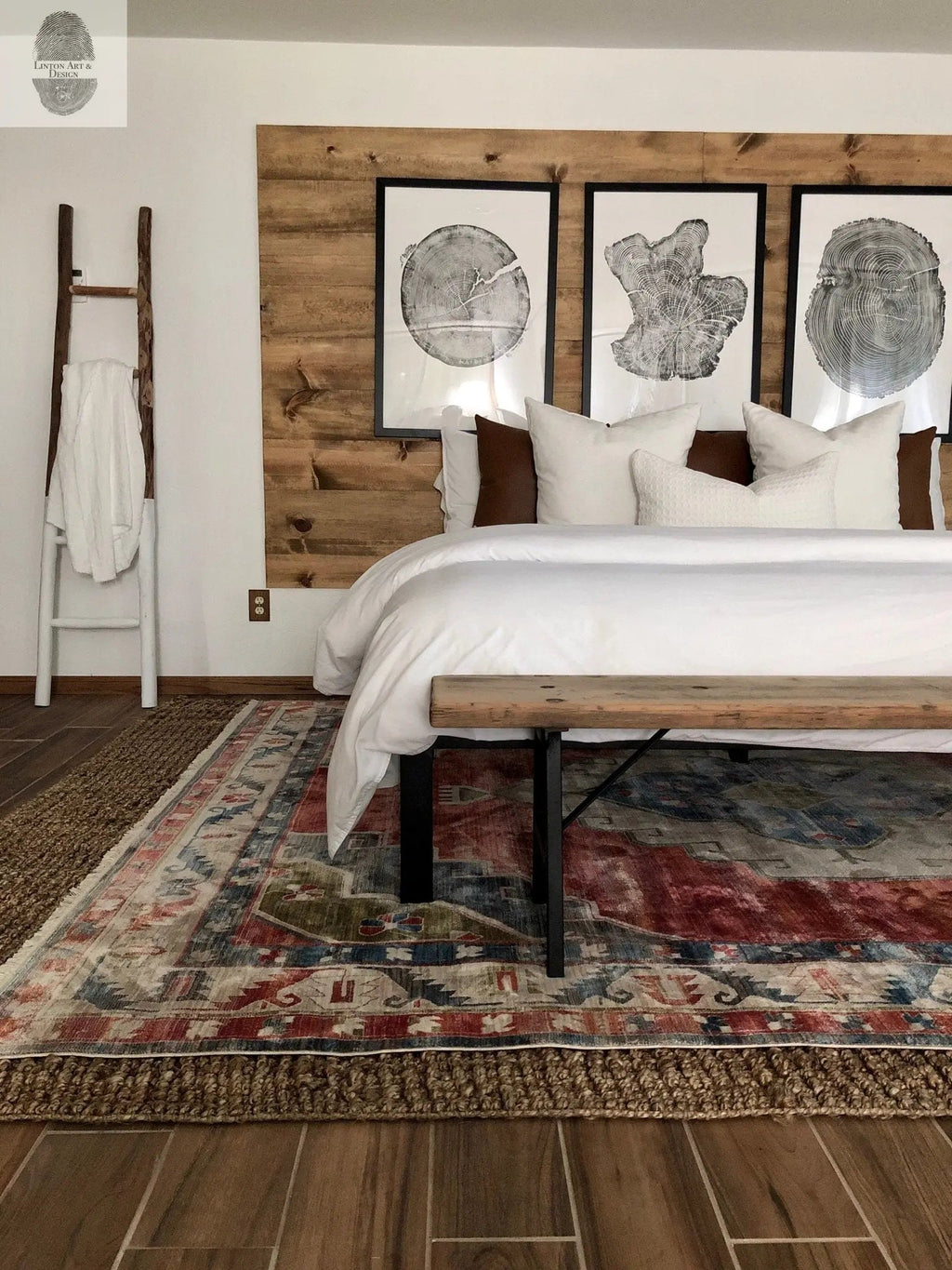 Tree Ring Triptych Wall Art • Set of 3 Panel Tree Stump Prints • Large Tree Ring Print Set • Nature-Inspired Wall Art