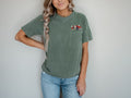 Wildflowers America Flag Color Botanical Comfort Colors Pocket T Shirt