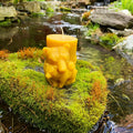 Bear Pillar Beeswax Candle
