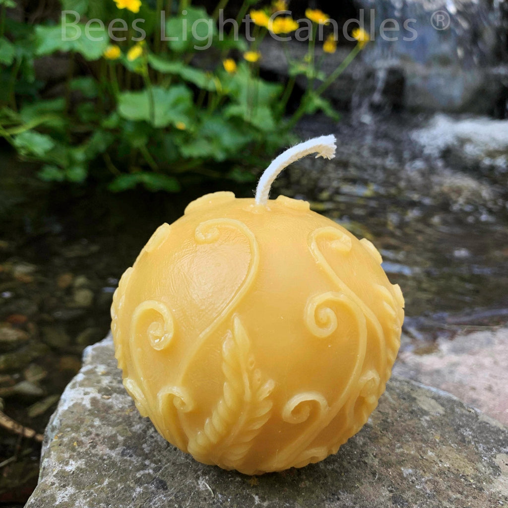 Fern Beeswax Candle Set Sphere & Pillar
