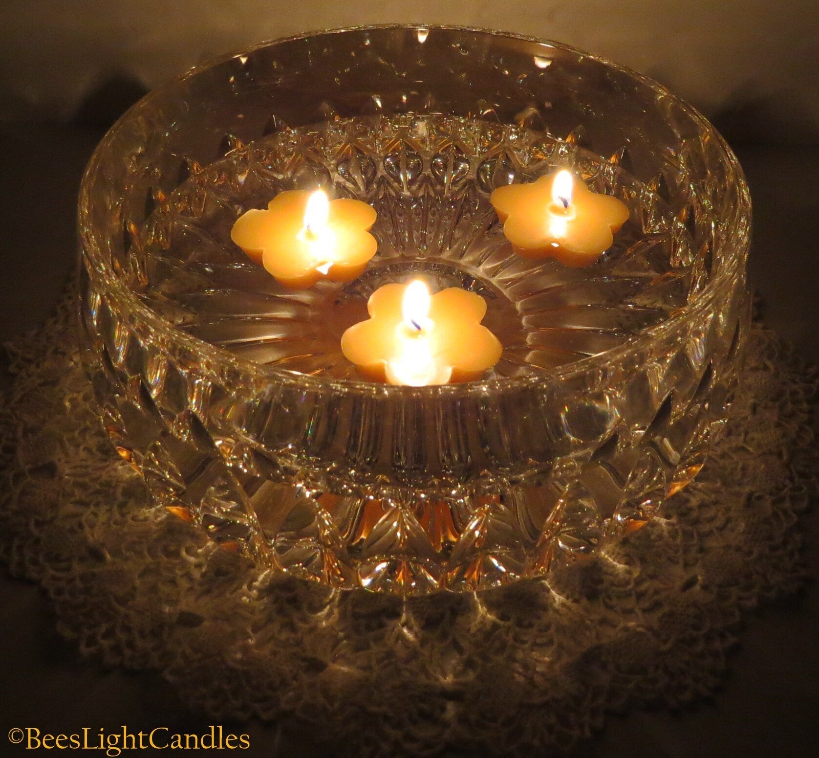 Clover Floating Beeswax Candles