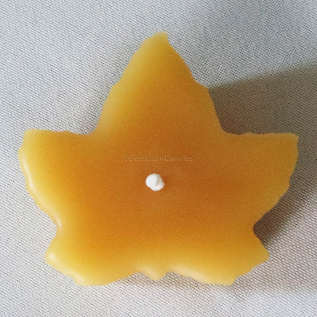 Floating Maple Leaf Beeswax Candles
