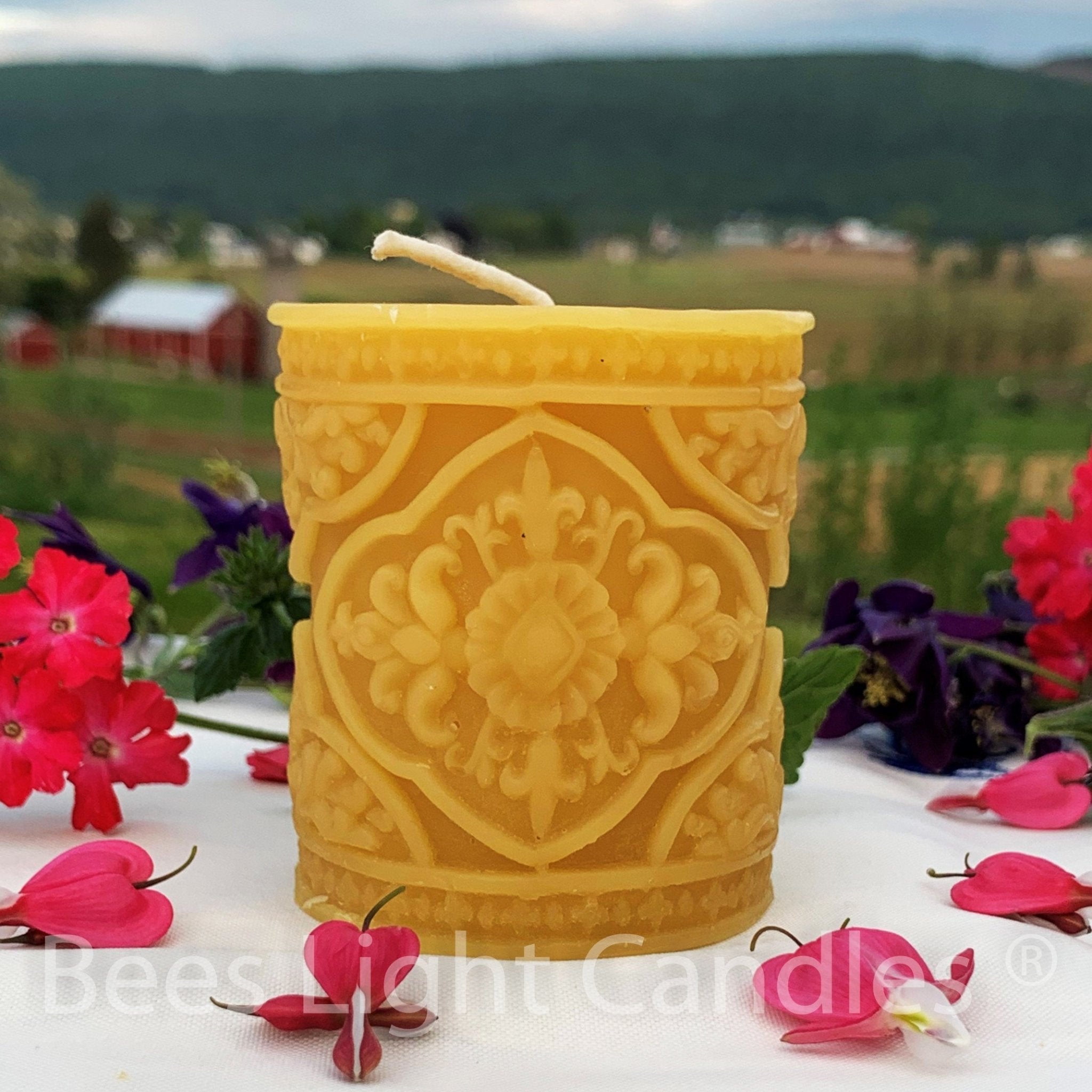 French Country Beeswax Pillar Candles