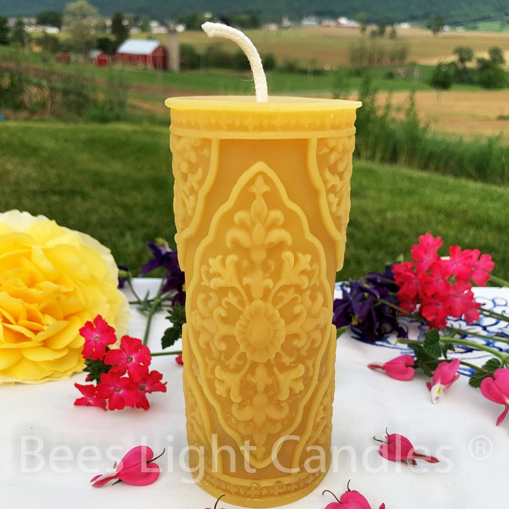 French Country Beeswax Pillar Candles