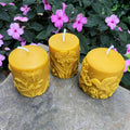 Butterfly | Hummingbird | Flower | Beeswax Pillar Set