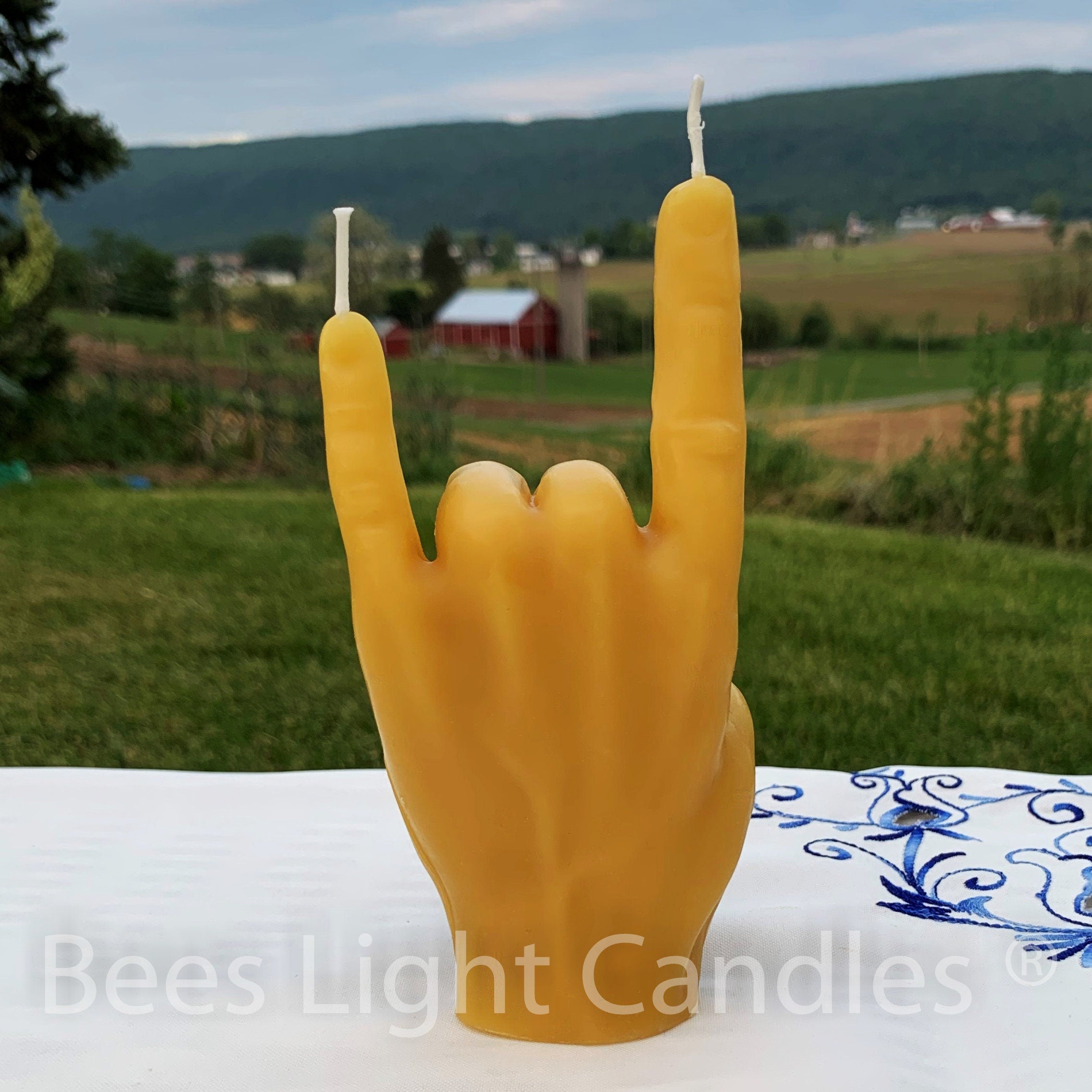 Rock On Beeswax Candle