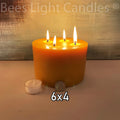 6x4" Beeswax Pillar Candle