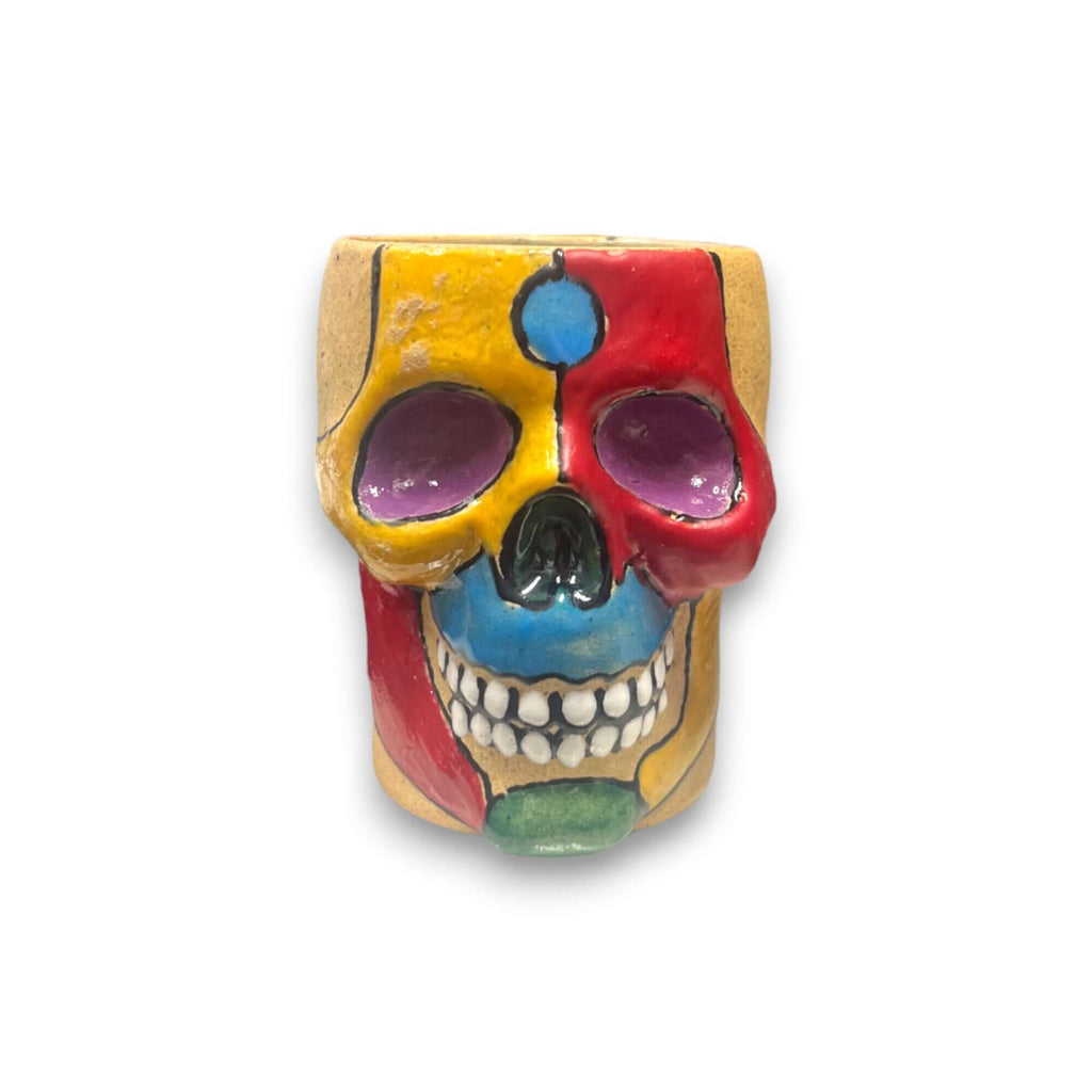 Small Mexican Skull Planter | Unique Flower Pot for Home Decor