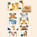 Wooden Toddler Game Jungle Animals 2 Piece Jigsaw Puzzle